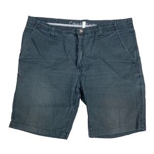 Calvin Klein Men's‎ Cargo Shorts 36 Gray Blue Casual Fashion Bottoms Hiking Camp